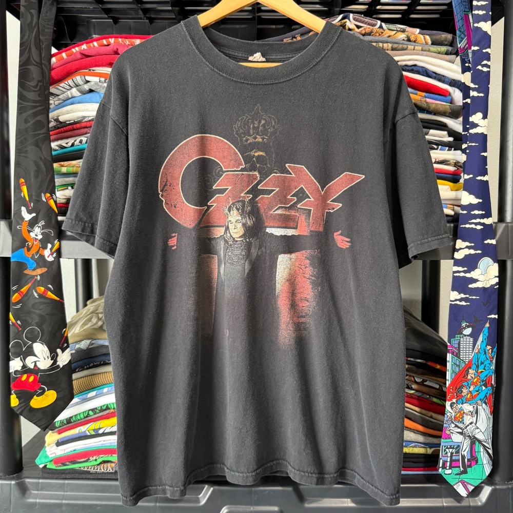 2000s Black Ozzy Osbourne Black Rain 2007 Tour Graphic T-Shirt Large